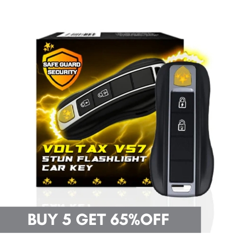 💥 2026 Mega Sale 30% OFF 🔥 VOLTAX V57 Hi-Tech Stun Flashlight Car Key ⚡ Smart Defense - Stay Safe