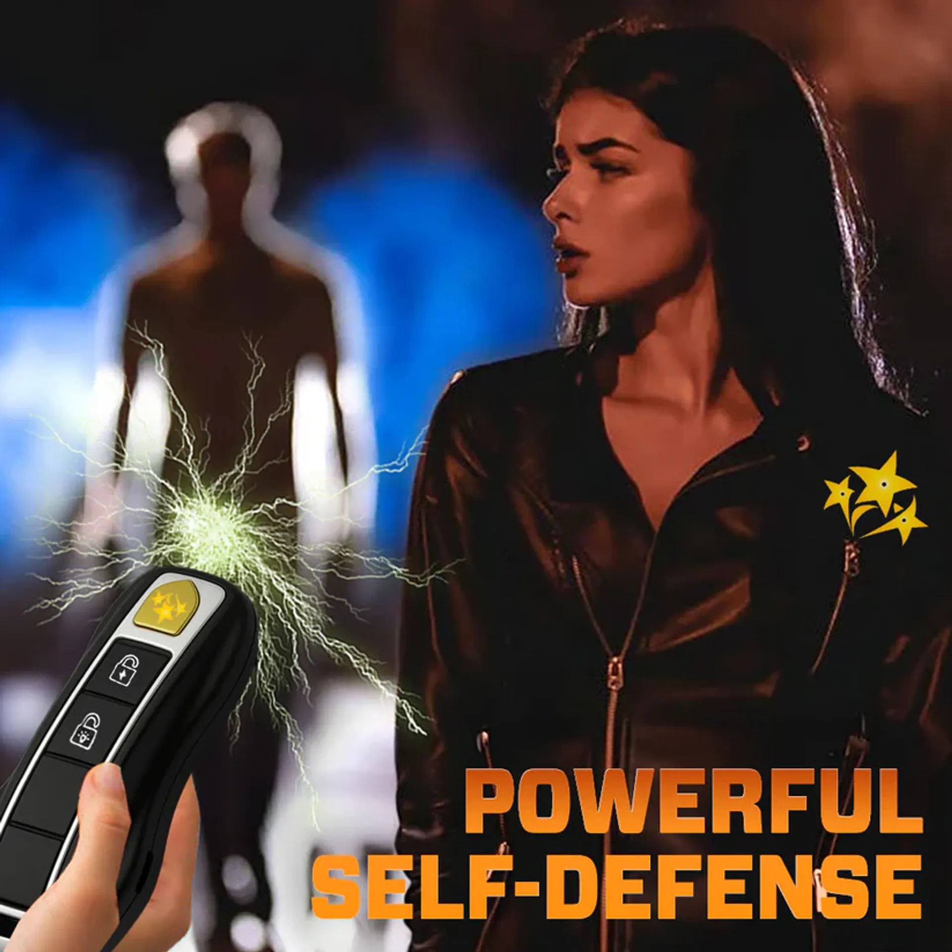 💥 2026 Mega Sale 30% OFF 🔥 VOLTAX V57 Hi-Tech Stun Flashlight Car Key ⚡ Smart Defense - Stay Safe
