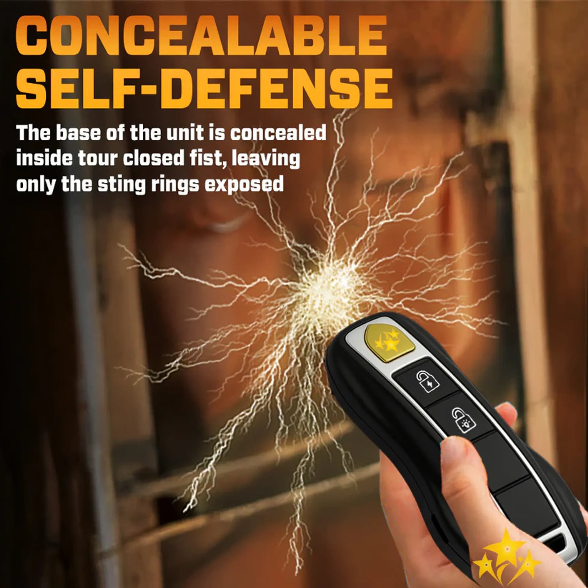 💥 2026 Mega Sale 30% OFF 🔥 VOLTAX V57 Hi-Tech Stun Flashlight Car Key ⚡ Smart Defense - Stay Safe