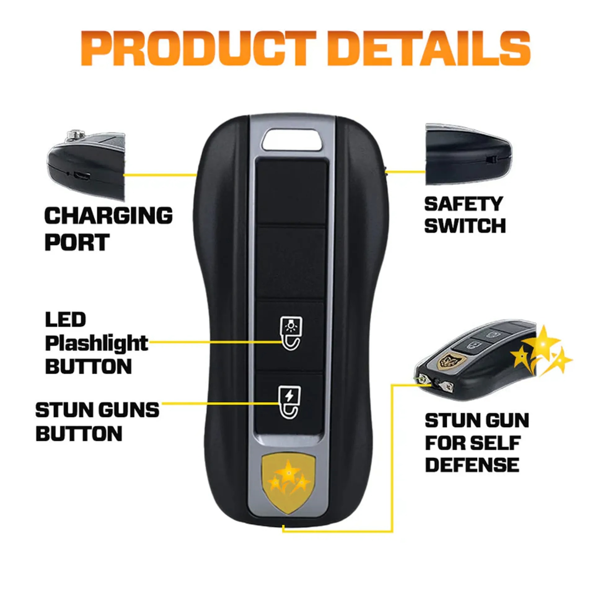 💥 2026 Mega Sale 30% OFF 🔥 VOLTAX V57 Hi-Tech Stun Flashlight Car Key ⚡ Smart Defense - Stay Safe