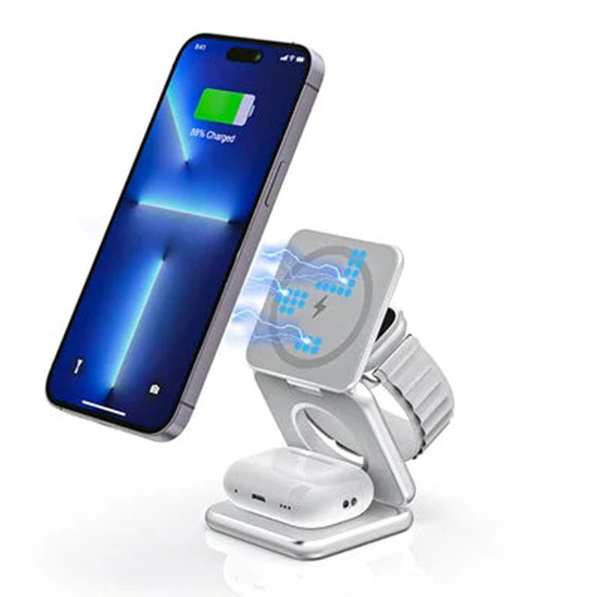 🔥HOT SALE🔥Three-in-one Wireless Charger Fast Charging Foldable Phone Watch And Earphone Universal